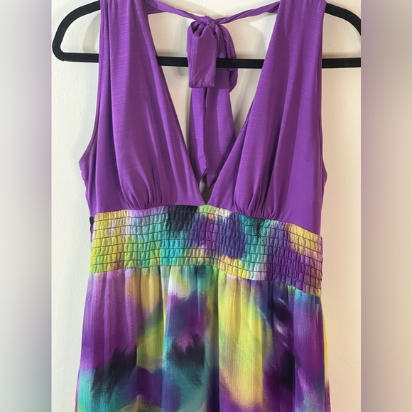 Multi-colored Sleeveless Maxi Dress - Picture 3 of 8